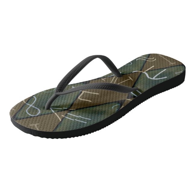 Adult Flip Flops, Slim Straps Jandals (Angled)