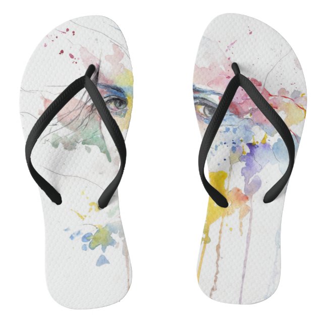 Adult Flip Flops, Slim Straps Jandals (Footbed)