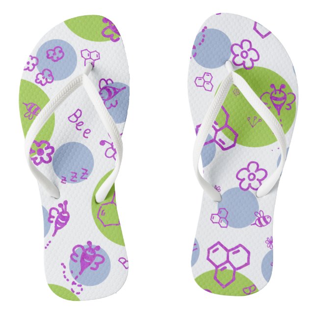 Adult Flip Flops, Slim Straps Jandals (Footbed)