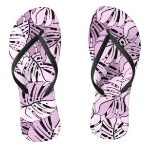 Adult Flip Flops-Tropical Leaves Jandals