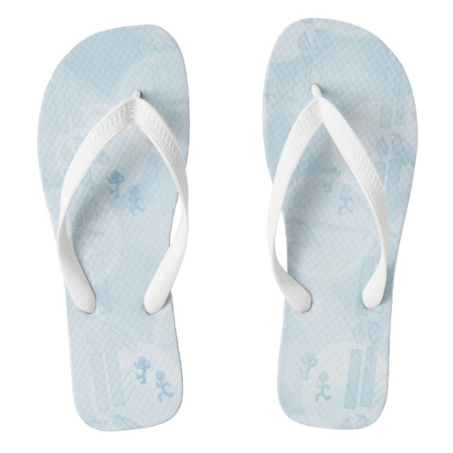 Adult Flip Flops, Wide Straps Jandals (Footbed)