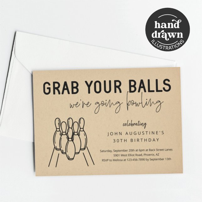 Adult Funny Bowling Party Invitation (Creator Uploaded)