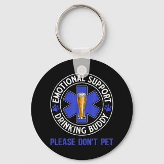 Adult Funny Drinking Emotional Support Drinking Bu Key Ring
