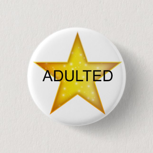 Adult God Star - Adulted 3 Cm Round Badge (Front)