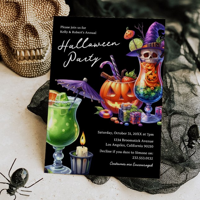 Adult Halloween Cocktail Party Invitation (Creator Uploaded)