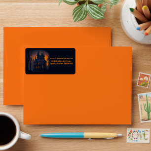 Adult Halloween Haunted Mansion Custom Address Label