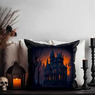 Adult Halloween Haunted Mansion House Cushion