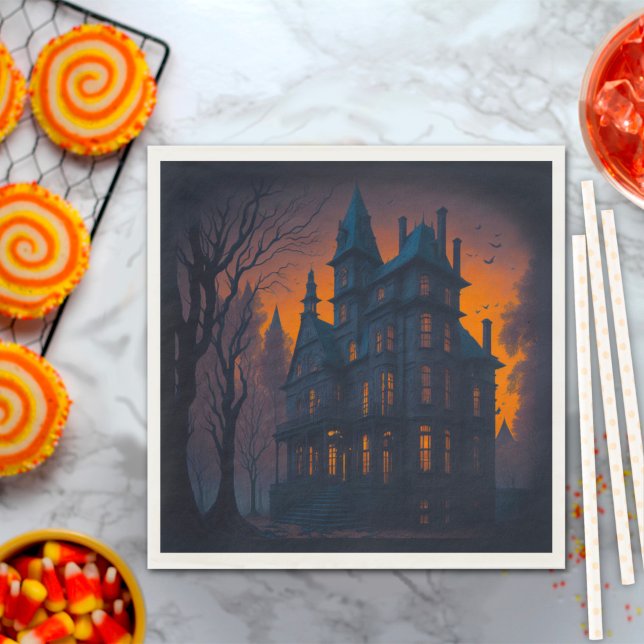 Adult Halloween Haunted Mansion Party Napkin (Creator Uploaded)