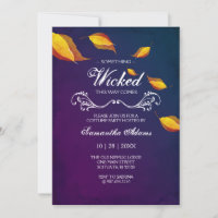 Adult Halloween Invitations Costume Party Purple