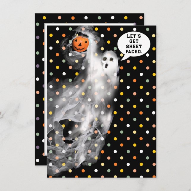 Adult Halloween Party Invitation (Front/Back)