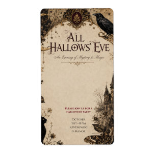Adult Halloween Party Raven, Antique Key & Vintage