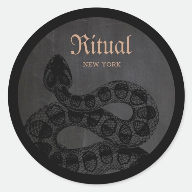 Adult Halloween Serpent Snake Classic Round Sticker (Creator Uploaded)