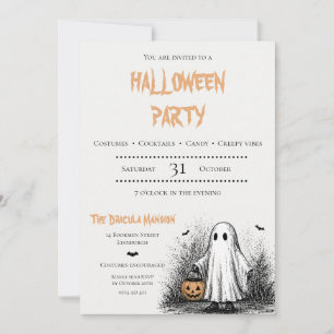 Adult Halloween Spooky Party Invitation 