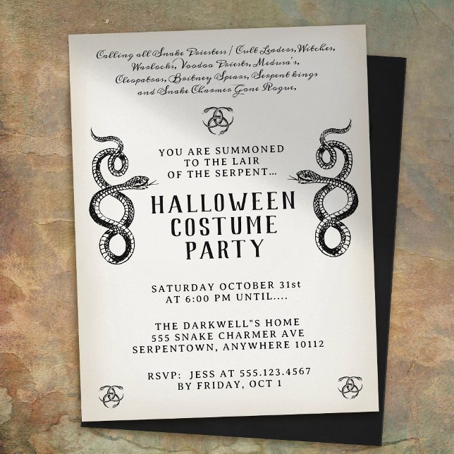 Adult Halloween Vintage Serpent Party  Flyer (Creator Uploaded)