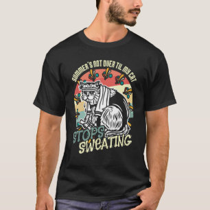 Adult Hot Summer Heatwave Feline Sweaty Cat T-Shirt
