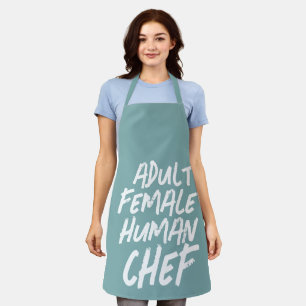 ADULT HUMAN FEMALE CHEF All-Over Print Apron