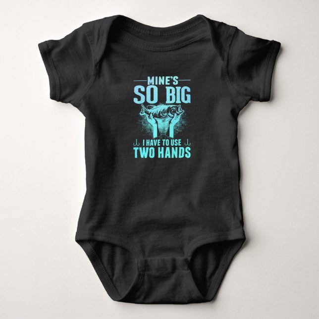 Adult Humour Fishing Dad Baby Bodysuit (Front)