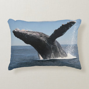 Adult Humpback Whale Breaching Decorative Cushion
