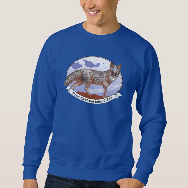 Adult Island Fox Logo Blue / Colour Sweatshirt (Front)