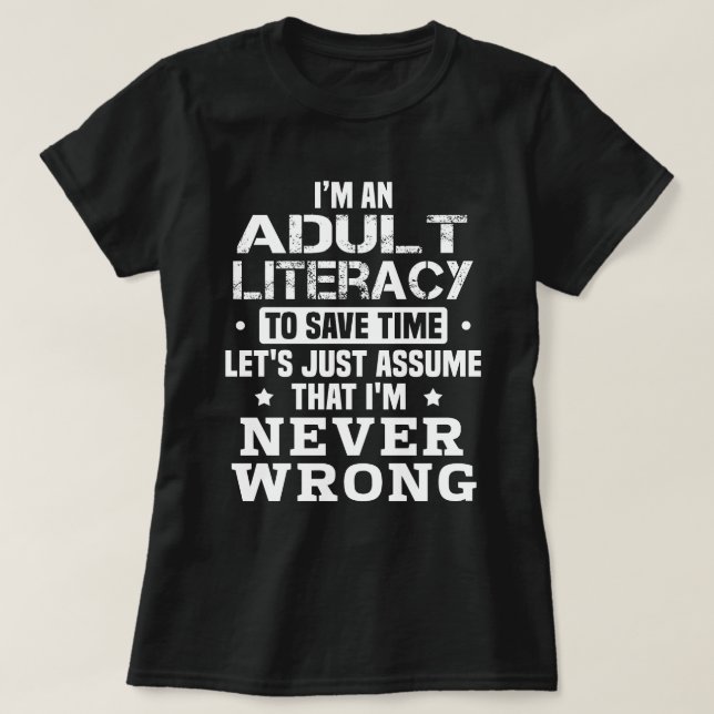 Adult Literacy T-Shirt (Design Front)