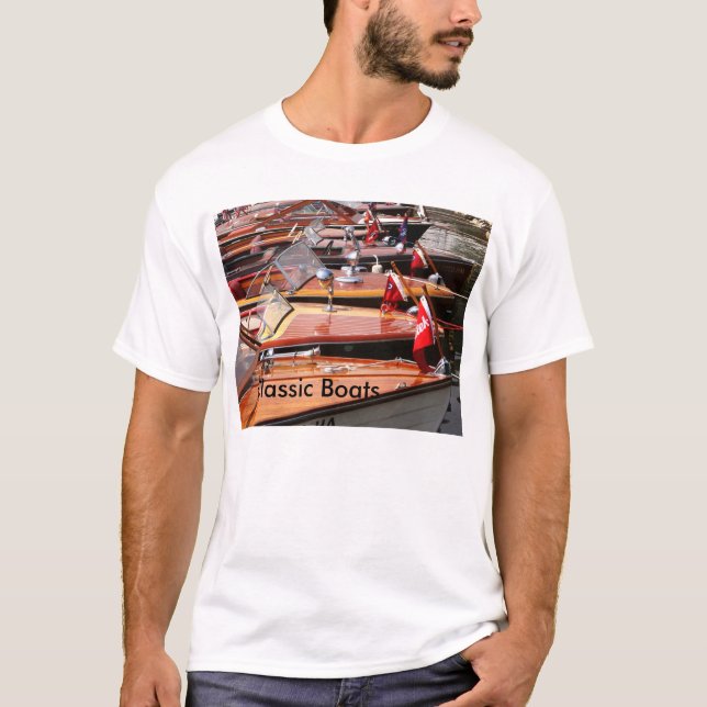 Adult Male Classic Boats T Shirt. T-Shirt (Front)
