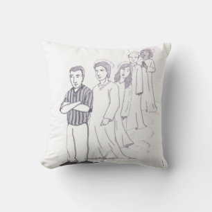 Adult Man with Arms Folded Standing in Front of Fo Cushion