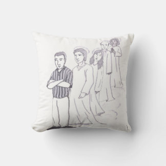 Adult Man with Arms Folded Standing in Front of Fo Cushion