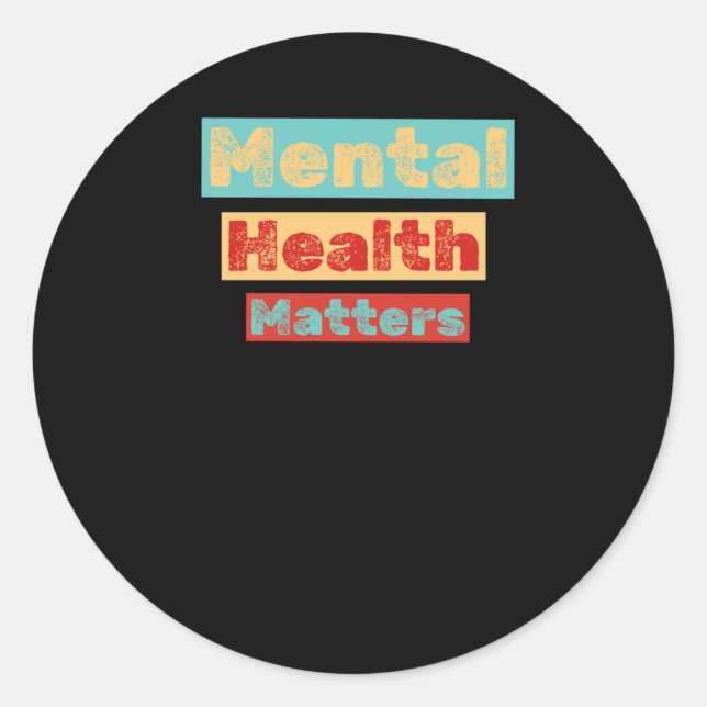 Adult Mental Health S Colourful Design Sticker  (Front)