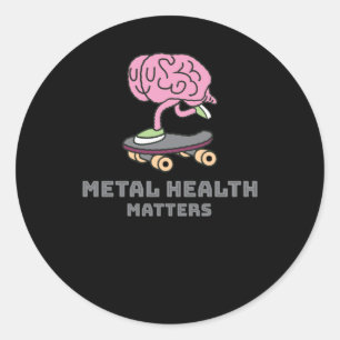 Adult Mental Health S Funny Cute Artsy Design Stic Classic Round Sticker
