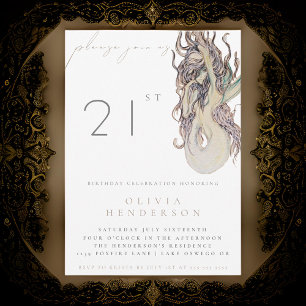 Adult Mermaid ANY Birthday Party Invitation