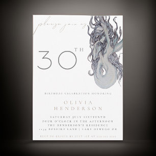 Adult Mermaid ANY Birthday Party Invitation