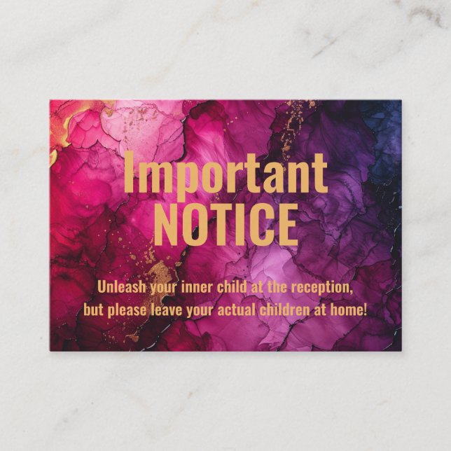 ADULT Only Celestial Elegance Marble Symphony Enclosure Card (Front)