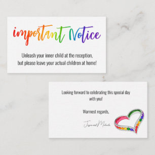 Adult only!🌈 Intertwined in Pride – No‑Kids  Enclosure Card