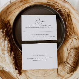 Adult Only | Two Guest Wedding RSVP Card