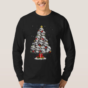 Adult Panda Santa Xmas Tree Family Christmss Pajam T-Shirt