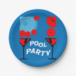 Adult Pool Parties Paper Plate