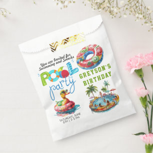 Adult Pool Party Summer Beach Birthday Favour Bags