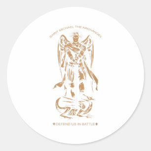 Adult Saint Michael The Archangel  Classic Round Sticker