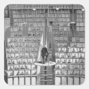 Adult School in the Chapel, on the Separate System Square Sticker