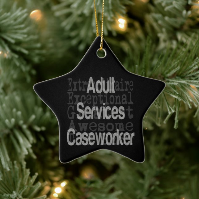 Adult Services Caseworker Extraordinaire Ceramic Tree Decoration (Tree)
