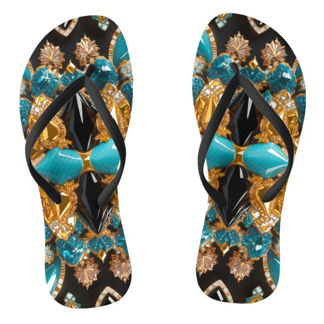 Adult Slim Straps with Bahamas Colours Jandals (Footbed)