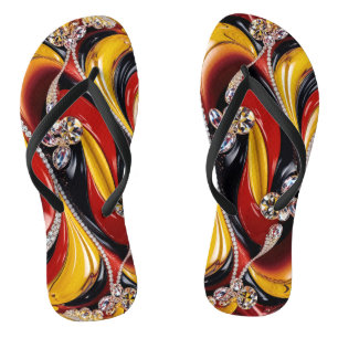 Adult Slim Straps with Belgian Colours Jandals