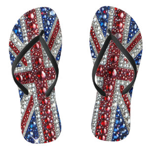 Adult Slim Straps with British Colours Jandals