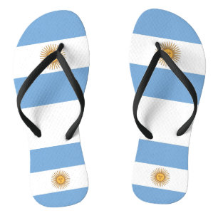 Adult Slim Straps with Flag of Argentina Jandals