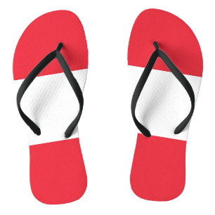 Adult Slim Straps with Flag of Austria Jandals