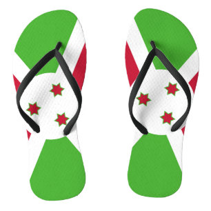 Adult Slim Straps with Flag of Burundi Jandals
