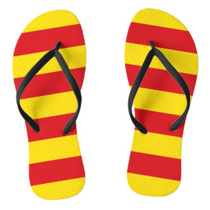 Adult Slim Straps with Flag of Catalonia Jandals