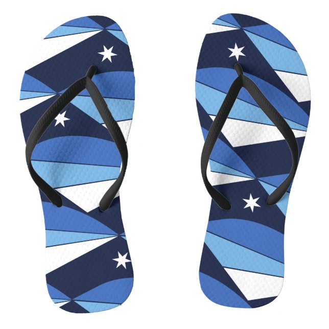 Adult Slim Straps with Flag of Columbia, SC Jandals (Footbed)