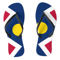 Adult Slim Straps with Flag of Denver City, USA