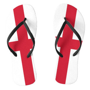 Adult Slim Straps with Flag of England, UK Jandals